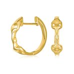 Western Equestrian Horse Bit Hoop Earrings .925 Sterling Silver - Image 2