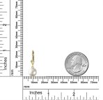 Real 14K Yellow Gold Round Freshwater Pearl Drop Ball Dangle Earrings Lever back - Image 4