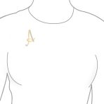 Large Statement ABC Crystal Letters Initial Scarf Lapel Pin Brooch Gold Plated - Image 20