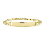 Gold Plated Identification Tag ID Bracelet Lightweight For Wrists - Image 4