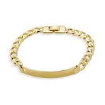 Gold Plated Identification Tag ID Bracelet Lightweight For Wrists - Image 5