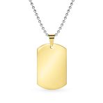 X-Large Military Dog Tag Pendant Necklace Stainless Steel 24 Inch Ball Chain - Image 3