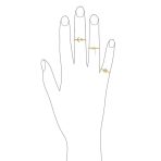 Minimalist Silver Ring: Midi Knuckle Thin Band Stackable Nautical Wheel Design - Image 2