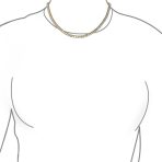 Cocktail Bridal CZ Princess Cut Channel Set Statement Tennis Necklace Collar Silver Plated - Image 7