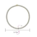 Vintage Art Deco Collar Necklace Clear White Cubic Zirconia for Bridal Events - Image 12