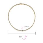 Classic Graduated CZ Cubic Zirconia Statement Tennis Necklace Silver Plated - Image 10