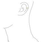 Two White Freshwater Cultured Pearl Cartilage Wrap Ear Cuff Earring Gold Plated .925 Sterling Silver - Image 3