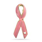 Prevention Pink Ribbon Breast Cancer Survivor Brooche Pin Gold Heart Accessory