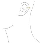 Dainty Ribbon Ear Cuff Bow Cartilage Wrap Earrings Non-Pierced Gold Plated .925 Sterling Silver - Image 2