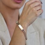 Gold Plated Identification Tag ID Bracelet Lightweight For Wrists - Image 7