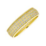 Wide Statement Eternity Band Ring 3 Row Micro Pave CZ .925 Sterling Silver 5MM - Image 2