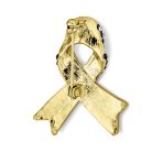 Open Heart Enamel Crystal Brooche Pin for Awareness Ribbons Silver Gold Plated - Image 5