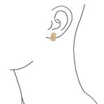 Fashion Pave Encrusted Crystal Wide Half Dome Clip On Earrings Non Pierced Ears - Image 4