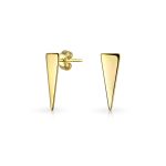 Geometric Spike Triangle Arrow Tiny Stud Earrings Gold Plated Sterling Silver