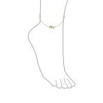 Nautical Turtle CZ Accent Anklet Ankle Bracelet Gold Plated Sterling Silver - Image 5