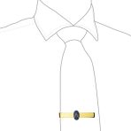 Blue Square Compass Masonic Freemason Tie Clip Silver Gold - Image 3