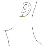 Best Friend Animal Pink Bow Yorkshire Stud Earrings Gold - Image 3