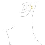 Biker Cartilage Huggie Hoop SpikeEarrings Gold Plated Sterling Silver - Image 4
