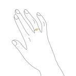 Tiny Minimalist Silver Ring Heart Shape Initial Monogram Gold Plated Sterling - Image 40