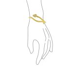 Egyptian Green Eye Bypass Statement Snake Bangle Cuff Bracelet Adjustable - Image 5