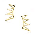 Boho Minimalist Geometric Ear Cuff Cartilage Spike Earrings Sterling Silver - Image 5