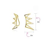 Boho Minimalist Geometric Ear Cuff Cartilage Spike Earrings Sterling Silver - Image 11