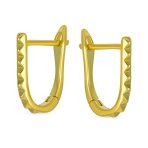 Modern Thin Huggie U Shape Hoop Earrings 14K Gold Plated .925 Sterling Silver - Image 4