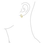 Modern Thin Huggie U Shape Hoop Earrings 14K Gold Plated .925 Sterling Silver - Image 6