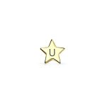 Minimalist Alphabet Cartilage Ear Stud Earrings 14K Gold USA Patriotic Design - Image 47