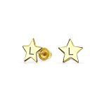 Minimalist 14K Gold Star Stud Earrings for Helix, Cartilage, and Lobe Piercing - Image 13