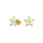 Minimalist 14K Gold Star Stud Earrings for Helix, Cartilage, and Lobe Piercing - Image 16