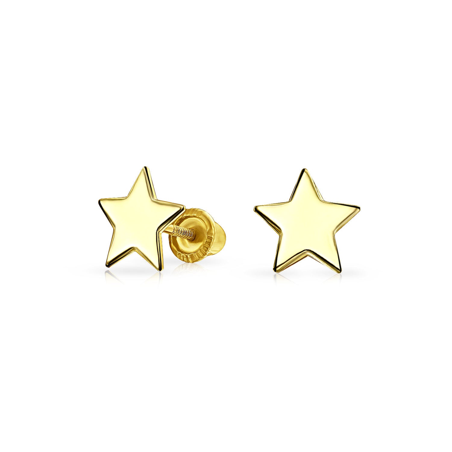 gold-stud-earring-star_gio-fe3671-az Minimalist 14K Gold Star Stud Earrings for Helix, Cartilage, and Lobe Piercing - Image 1