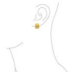 Casual Twisted Wide Half Hoop Clip-On Earrings for Non-Pierced Ears SilverGold - Image 7