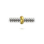 Yellow 14K Gold Plated Sterling Silver Clasp Spacer Charm - Image 2