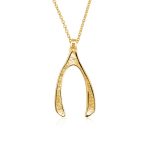 Graduation Charm Good Luck Wishbone Pendant Necklace .925 Sterling Silver - Image 4