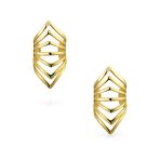 Minimalist Chevron Ear Cuff Cartilage Clip Wrap Helix Non-Pierced Gold Plated - Image 3