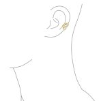 Minimalist Chevron Ear Cuff Cartilage Clip Wrap Helix Non-Pierced Gold Plated - Image 7