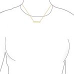 Inspirational Flat Bar Name Pendant Necklace 14K Gold Plated with Birthstone - Image 10