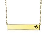 Ayllu Heart Infinity Clover Sideways Bar Pendant Necklace