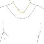 Ayllu Heart Infinity Clover Sideways Bar Pendant Necklace - Image 3