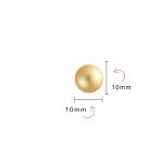 Set of 3 Light Yellow White Black Simulated Pearl Drop Ball Earrings Silver 10MM - Image 7