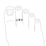 Set of 2 Nautical Fish Bone and Punk Rocker Skull Midi Toe Ring Sterling Silver - Image 6