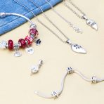 Block Letter Alphabet Initial Charm Bead .925 Sterling Silver For European Bracelet - Image 60