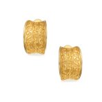 Set of 2 Greek & Bali Swirl Clip-On Earrings Half Hoop Gold - Image 5
