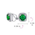 Traditional 2CT Round CZ Solitaire Halo Clip-On Earrings GoldSilver Non-Pierced - Image 15