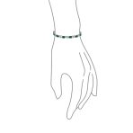Green Red Oval CZ Tennis Bracelet in Silver Plated Finish - Image 19