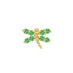 Minimalist CZ Dragonfly Cartilage Ear Stud in 14K Gold - Image 7