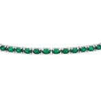 Traditional Blue Topaz Oval Stone Strand Tennis Bracelet .925 Sterling Silver-7.5 Inch - Image 9