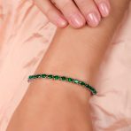 Traditional Blue Topaz Oval Stone Strand Tennis Bracelet .925 Sterling Silver-7.5 Inch - Image 14