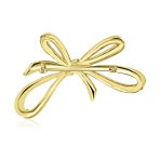 Victorian Style Large Statement Crystal Fashion Bow Brooch Pin Silver Plated - Image 4